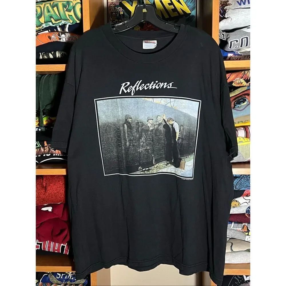 Vintage 90s Vietnam War Reflections Art Tee